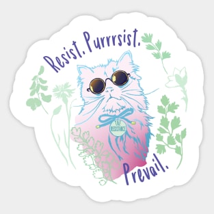 Resist. Purrrsist. Prevail. Sticker